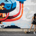 YOKandSHERYO ”CHOPPER CROC” MURAL HARBOUR  LINZ 2015