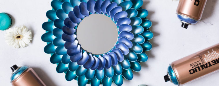 DIY PROJECT NICESTTHINGS SPOON MIRROR MONTANA METALLIC EFFECT