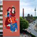 Frau ISA Mural for Stadt.Wand.Kunst in Mannheim
